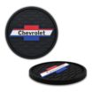 Chevrolet Vintage Red White Blue Silicone Car Coasters image 1