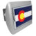Colorado Flag Brushed Chrome Hitch Cover image 1