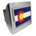 Colorado Flag Chrome Hitch Cover image 1