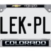 Colorado 4x4 Open Chrome License Plate Frame image 1