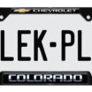 Colorado Chevy Open Black License Plate Frame image 1