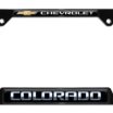 Colorado Chevy Open Black License Plate Frame image 4