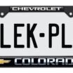 Colorado Chevy Standard Black License Plate Frame image 1