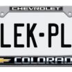 Colorado Chevy Standard Chrome License Plate Frame image 1