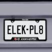 Corvette 1968 Black Open License Plate Frame image 5