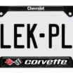 Corvette 1968 Black Open License Plate Frame image 6