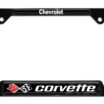 Corvette 1968 Black Open License Plate Frame image 1