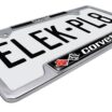 Corvette 1968 Chrome Open License Plate Frame image 4