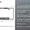 Corvette 1968 Chrome Open License Plate Frame image 3