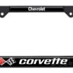 Corvette 1968 Black License Plate Frame image 1
