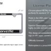 Corvette 1968 Chrome License Plate Frame image 3