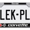 Corvette 1968 Chrome License Plate Frame image 4