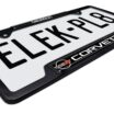 Corvette 1982 Black Open License Plate Frame image 4