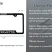 Corvette 1982 Black Open License Plate Frame image 3