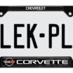 Corvette 1982 Black Open License Plate Frame image 6