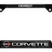 Corvette 1982 Black Open License Plate Frame image 1