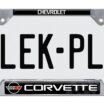 Corvette 1982 Chrome Open License Plate Frame image 6