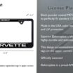 Corvette 1982 Black License Plate Frame image 3