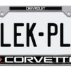 Corvette 1982 Chrome License Plate Frame image 4