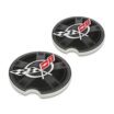 Corvette Crossed Flags C5 Ceramic Car Coasters – 2 Pack image 1