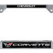 Corvette 1997 Chrome Open License Plate Frame image 1