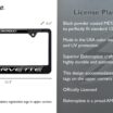 Corvette 1997 Black License Plate Frame image 3