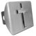 Cross Brushed Metal Hitch Cover image 1
