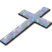 Cross 3D Silver Reflective Decal image 3