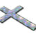 Cross 3D Silver Reflective Decal image 4