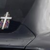 Christian Cross Blessed Reflective Decal image 6