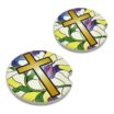 Lily Cross Ceramic Coaster 2 Pack image 1