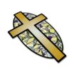 Christian Cross Lily Reflective Decal image 3