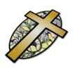Christian Cross Lily Reflective Decal image 5