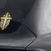 Christian Cross Lily Reflective Decal image 6