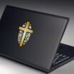 Christian Cross Lily Reflective Decal image 8