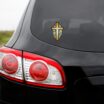 Christian Cross Lily Reflective Decal image 2