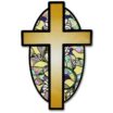 Christian Cross Lily Reflective Decal image 1