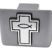Cross with Fish Brushed Hitch Cover image 3