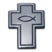 Cross with Fish Chrome Emblem image 1