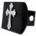 Scalloped Cross Black Hitch Cover image 2