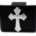 Scalloped Cross Black Hitch Cover image 3