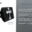 Scallop Cross Black Hitch Cover image 3