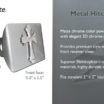Scalloped Cross Brushed Chrome Hitch Cover image 3