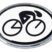 Cycling Oval Chrome Emblem image 1