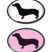 Dachshund 3D Decal 2-Pack image 1