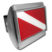 Dive Flag Chrome Hitch Cover image 1