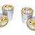 Wink Emoji Valve Stem Caps - Matte Chrome image 1