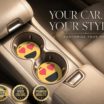 Smiley Heart Eyes Car Coasters image 2