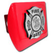 Firefighter Red Metal Hitch Cover image 1