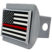 Firefighter Flag on Brushed Hitch Cover image 2
